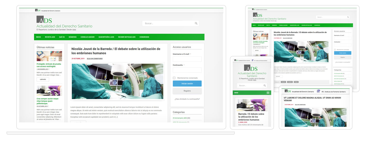 Revista de derechio sanitario - responsive - Actual derecho sanitario